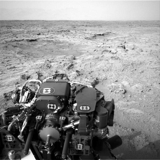 NASA image: Post-Drive View on Curiosity Sol 102