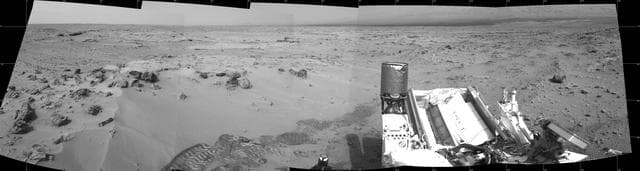 NASA image: Curiosity Eastward View After Sol 100 Drive