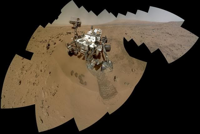 NASA image: Curiosity Self-Portrait, Wide View