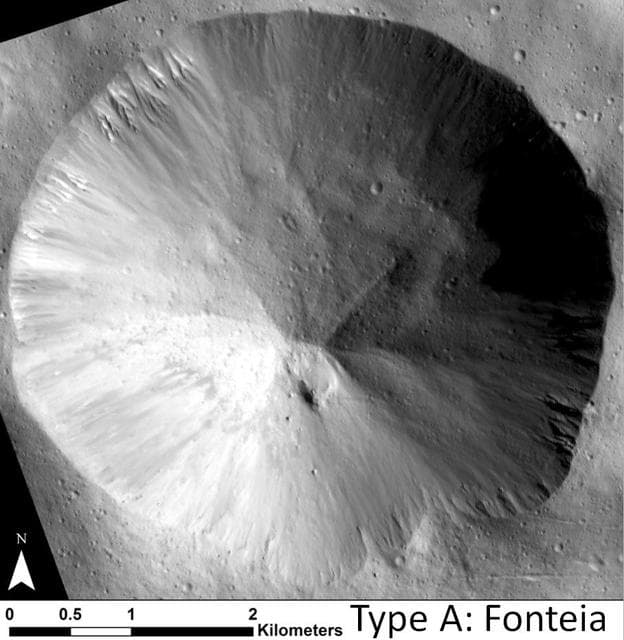 NASA image: Straight Gullies in Fonteia