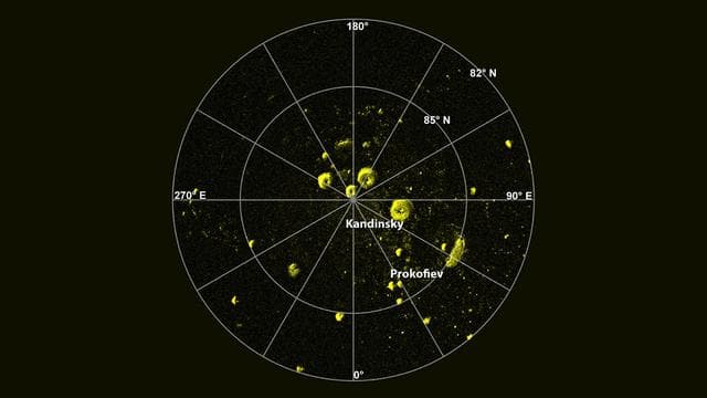 NASA image: Radar Image of Mercury North Pole