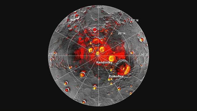 NASA image: Radar Bright Deposits and Persistent Shadows