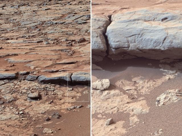 NASA image: Yellowknife Bay Veins and Concretions