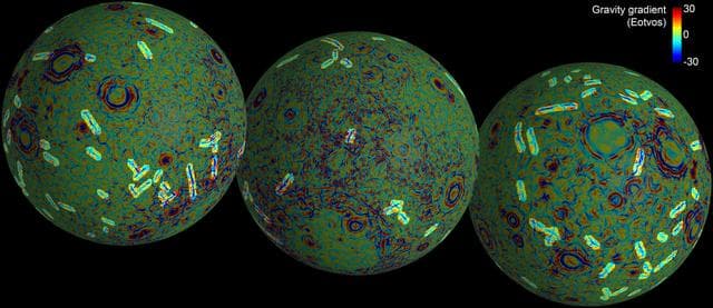 NASA image: Linear Gravity Anomalies