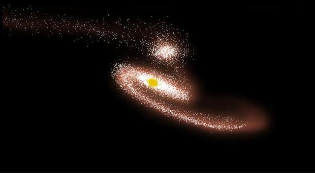 NASA image: Simulation of Galactic Collision Simulation