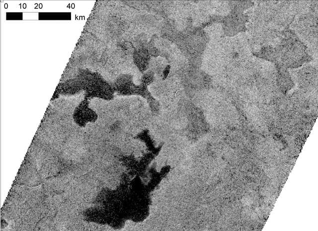 NASA image: Different Looks for Titan Lakes