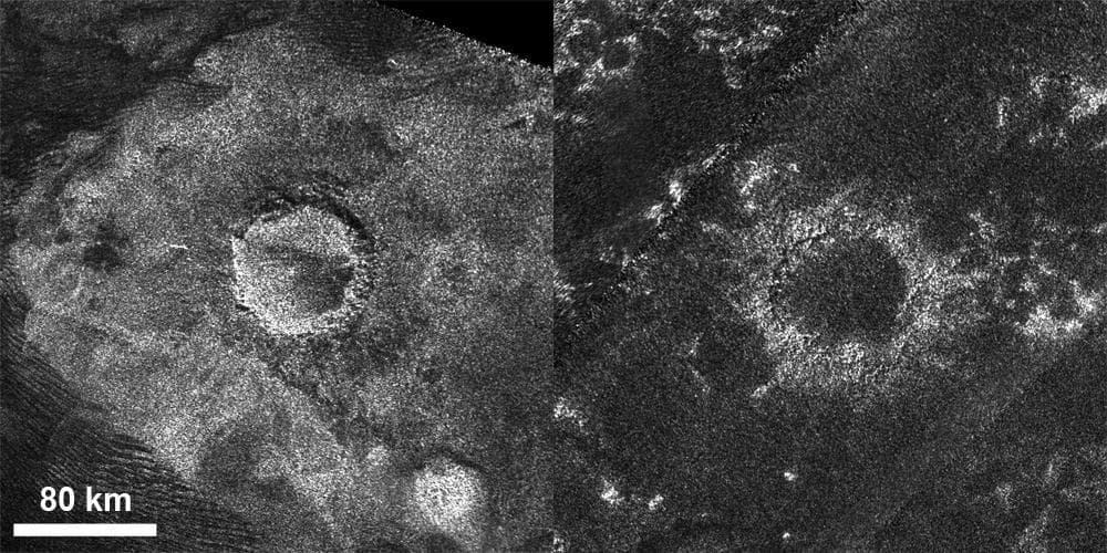 NASA image: Titan Craters, the Old and the New