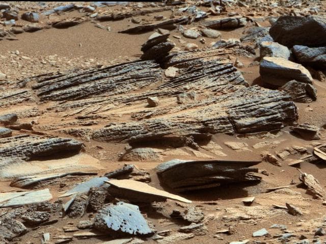 NASA image: Shaler Unit Evidence of Stream Flow