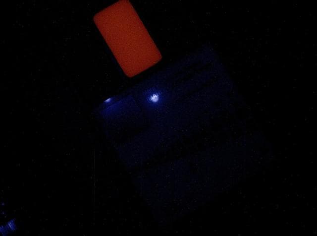 NASA image: First Night Image of MAHLI Calibration Target Under Ultraviolet Lights