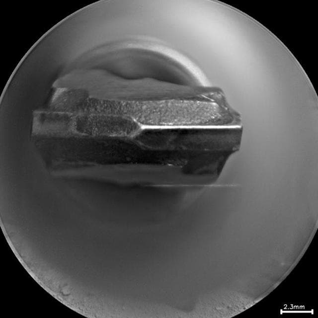 NASA image: Drill Bit Tip on Mars Rover Curiosity, Head-on View