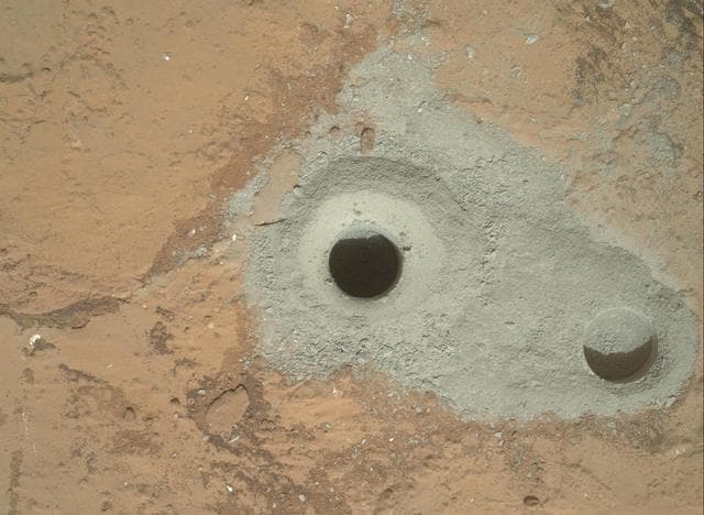 NASA image: Curiosity First Sample Drilling