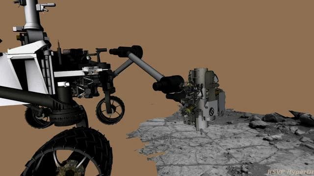 NASA image: Drilling into Mars