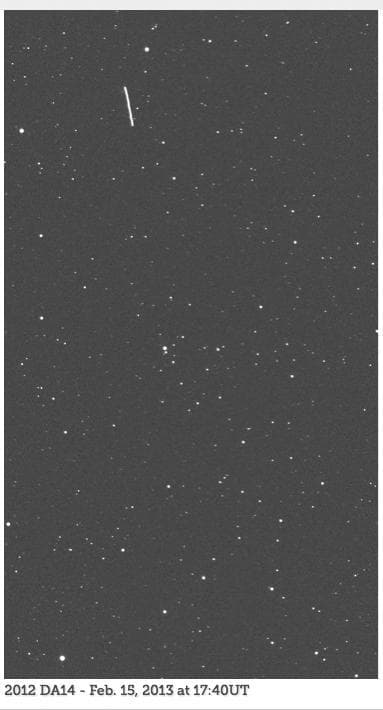 NASA image: Asteroid 2012 DA14 as Seen from Siding Spring, Australia