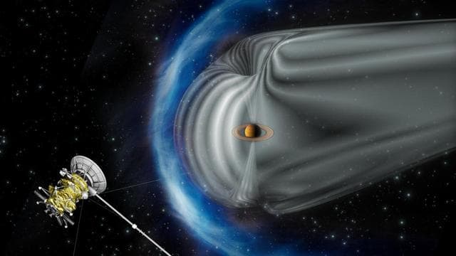 NASA image: Cassini at Saturn Bow Shock Artist Concept