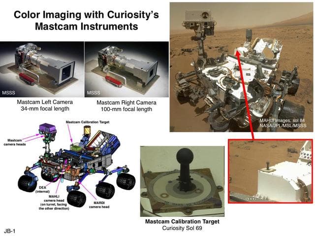 NASA image: Mast Camera and Its Calibration Target on Curiosity Rover