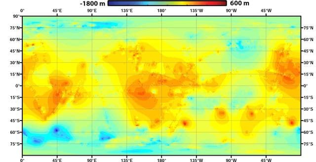 NASA image: Global Topographic Map of Titan