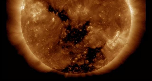 NASA image: Earth-Facing Coronal Holes
