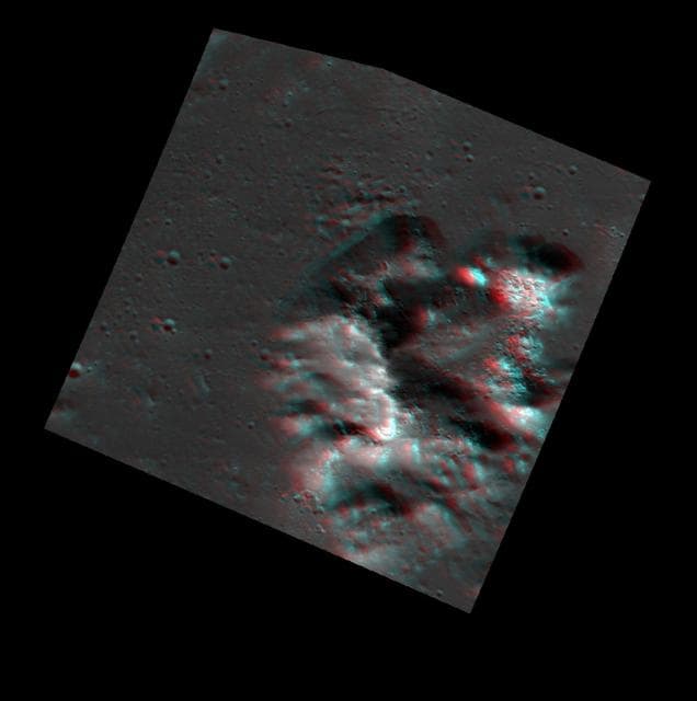 NASA image: A Mountain of Hollows Anaglyph