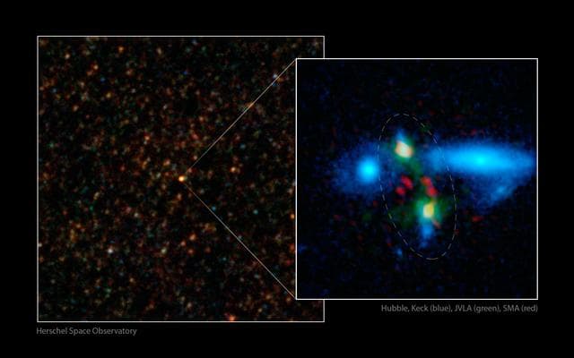 NASA image: The Making of a Giant Galaxy