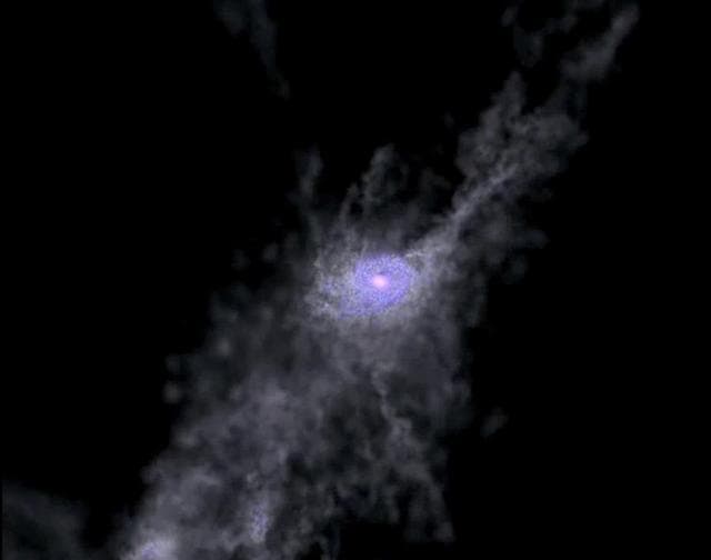 NASA image: Cosmic Swirly Straws Feed Galaxy