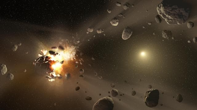 Asteroid Family Shattered Past Artist Concept