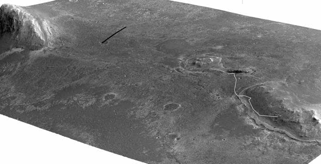 NASA image: Perspective View of Botany Bay and Surroundings, With Vertical Exaggeration