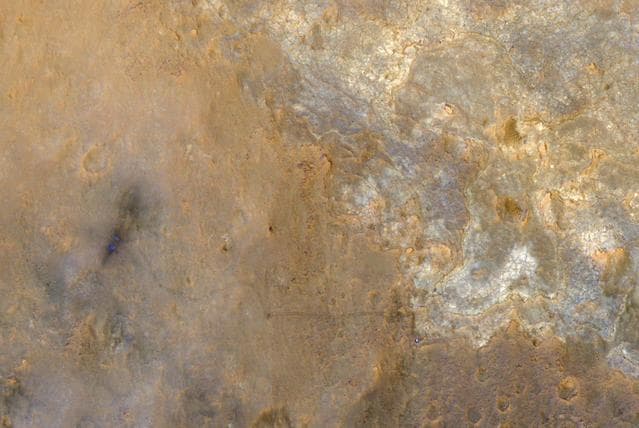NASA image: View From Mars Orbiter Showing Curiosity Rover at Shaler
