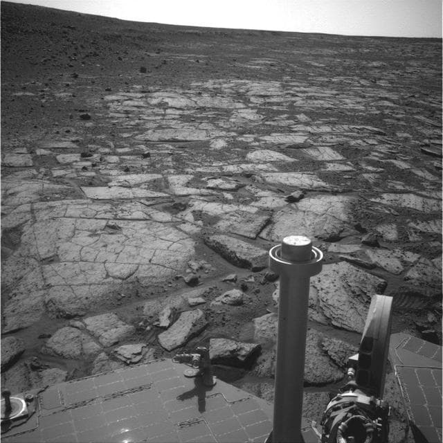 NASA image: Northern Tip of Solander Point on Endeavour Crater Rim