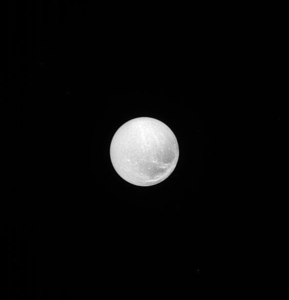 NASA image: Dione, Face On