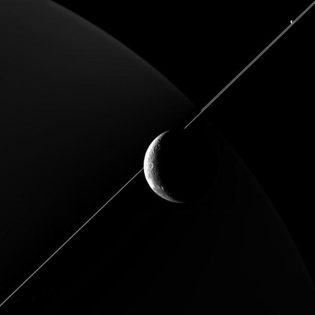 NASA image: In the Company of Dione