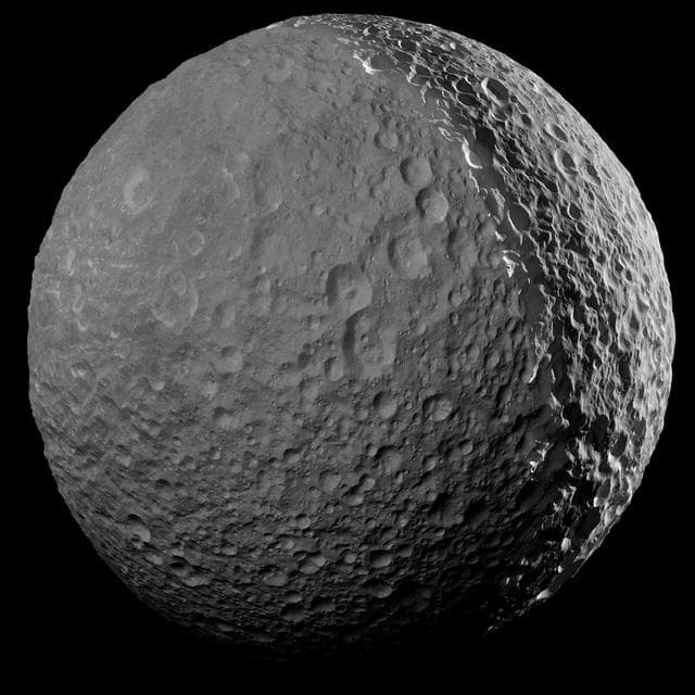 NASA image: Farewell to Mimas