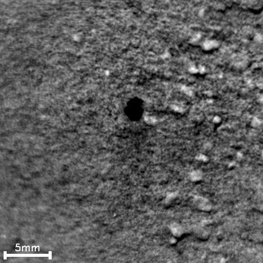 NASA image: Pitting in Martian Soil During Repeated Laser Shots From Mars Rover