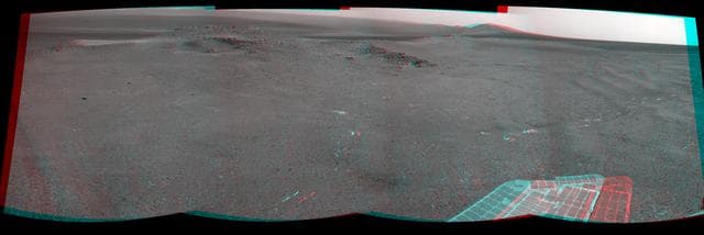NASA image: Nobbys Head on Opportunity Southward Route Stereo