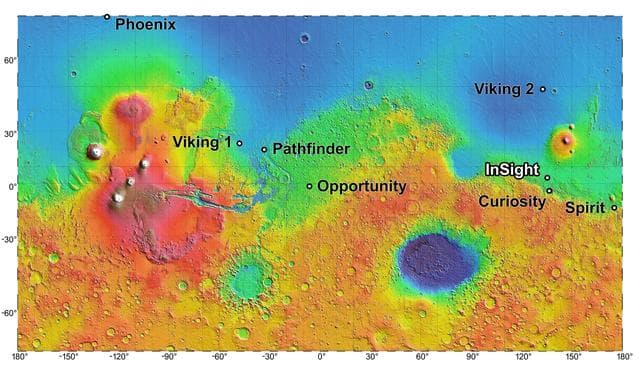 NASA image: Landing Area Narrowed for 2016 InSight Mission to Mars