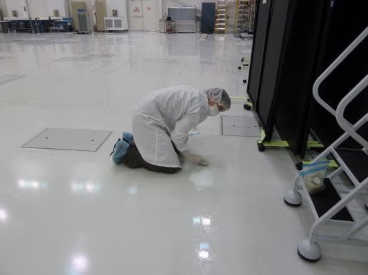 NASA image: Looking for Microbes in a Spacecraft Assembly Clean Room