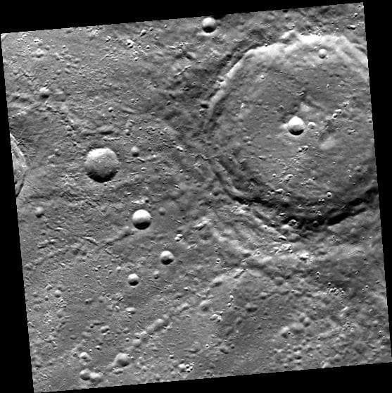 NASA image: Chains: Craters Making More Craters
