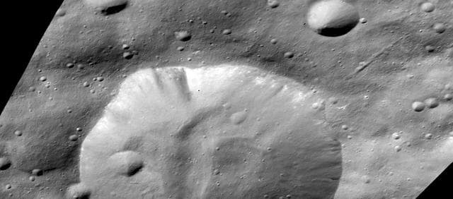 NASA image: Bellicia Crater, in Visible Light