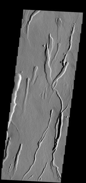 NASA image: Ascraeus Mons Collapse Pits