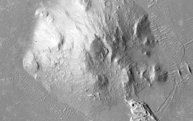 NASA image: Differential Compaction around a Crater Peak