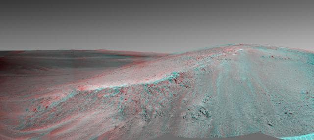 NASA image: Murray Ridge in Stereo from Mars Rover Opportunity