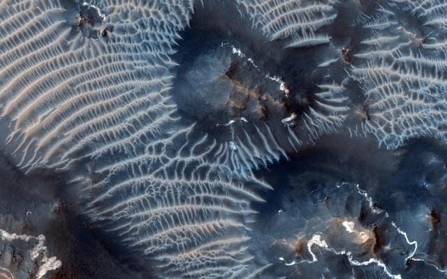 NASA image: Two Generations of Windblown Sediments