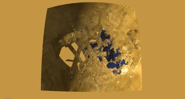 NASA image: Flying over an Extraterrestrial Land of Lakes