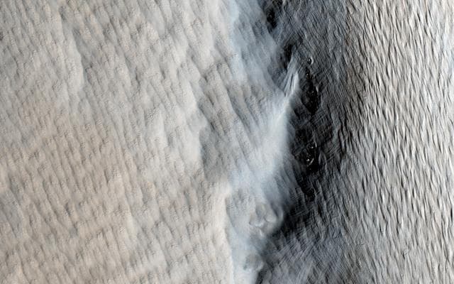 NASA image: Dust Covered Channels on Tharsis Tholus