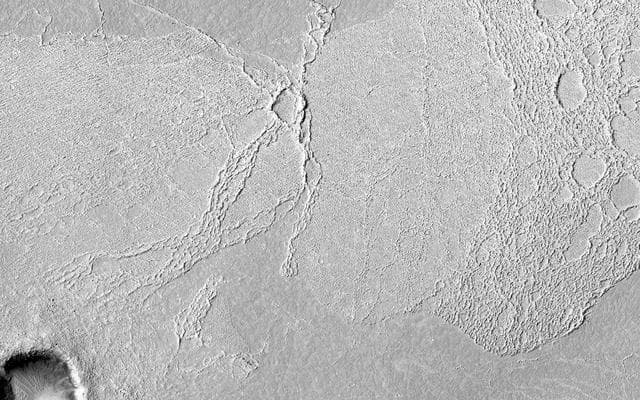 NASA image: Rafts of Lava with Strange Infrared Properties