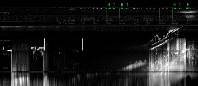 NASA image: Juno Detects a Ham Radio HI from Earth