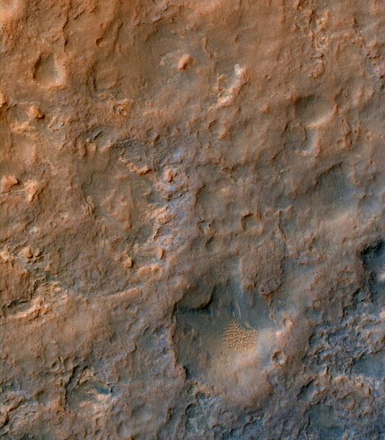 NASA image: Curiosity Rover Tracks, Viewed from Orbit in December 2013