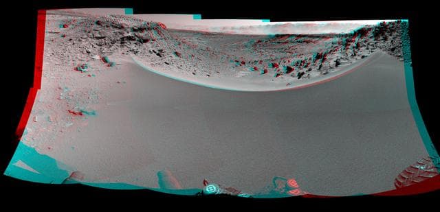 NASA image: Curiosity View Past Dune at Dingo Gap Stereo