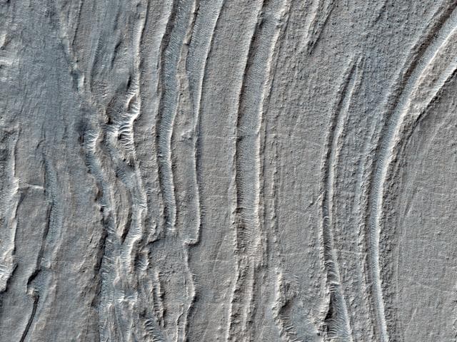 NASA image: Banded Ridges in Hellas