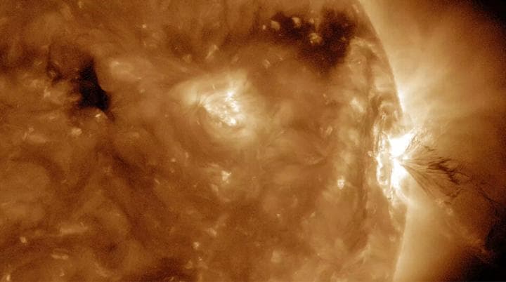 NASA image: Solar Flares with some Flair
