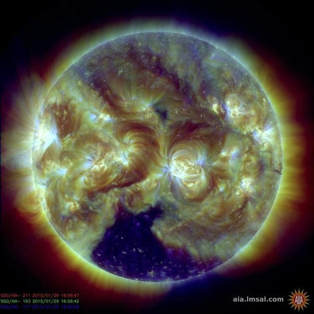 NASA image: Substantial Coronal Hole